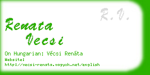renata vecsi business card